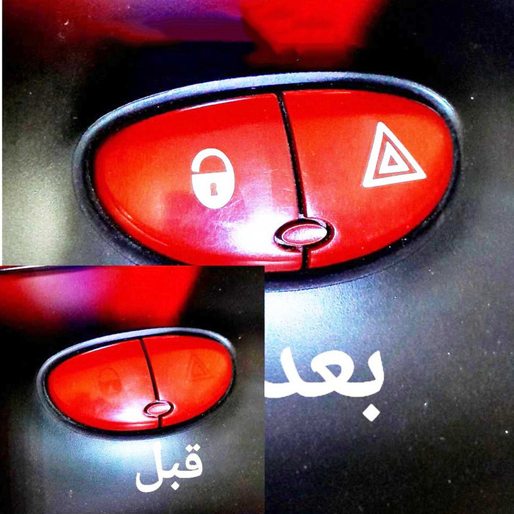 برچسب روی فلاشر خودرو کالانیکس مدل BAR-206-10288 مناسب برای پژو 206 مجموعه 2 عددی