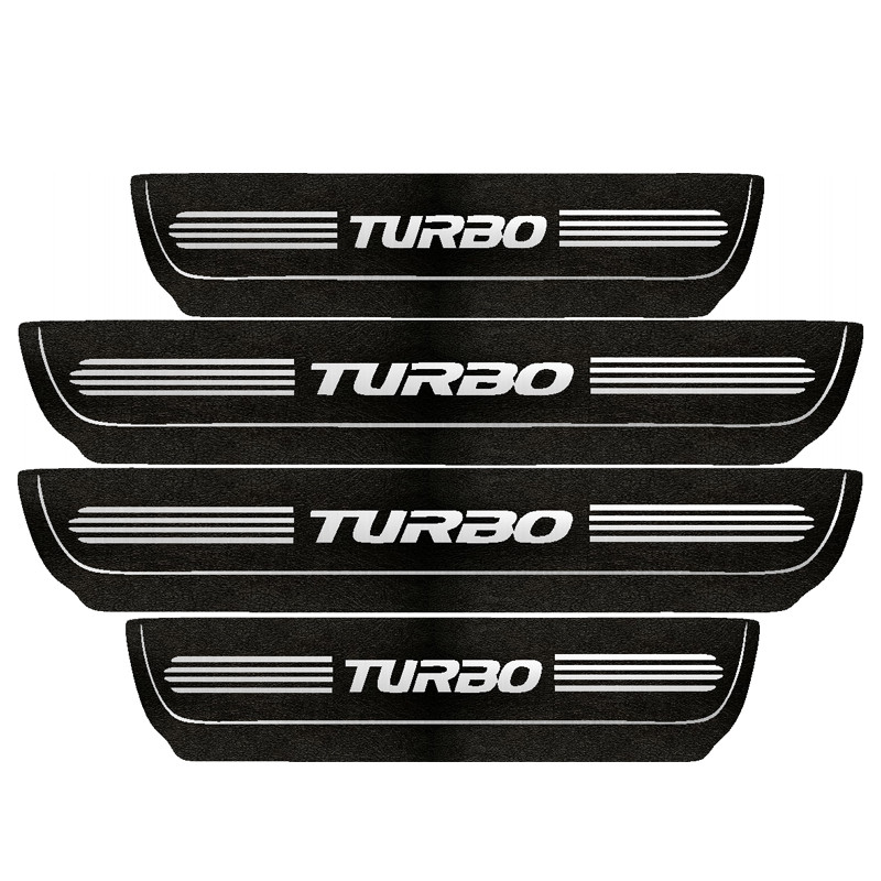 برچسب بدنه خودرو مهدیار طرح پارکابی چرم TURBO کد pka1092 بسته 4 عددی