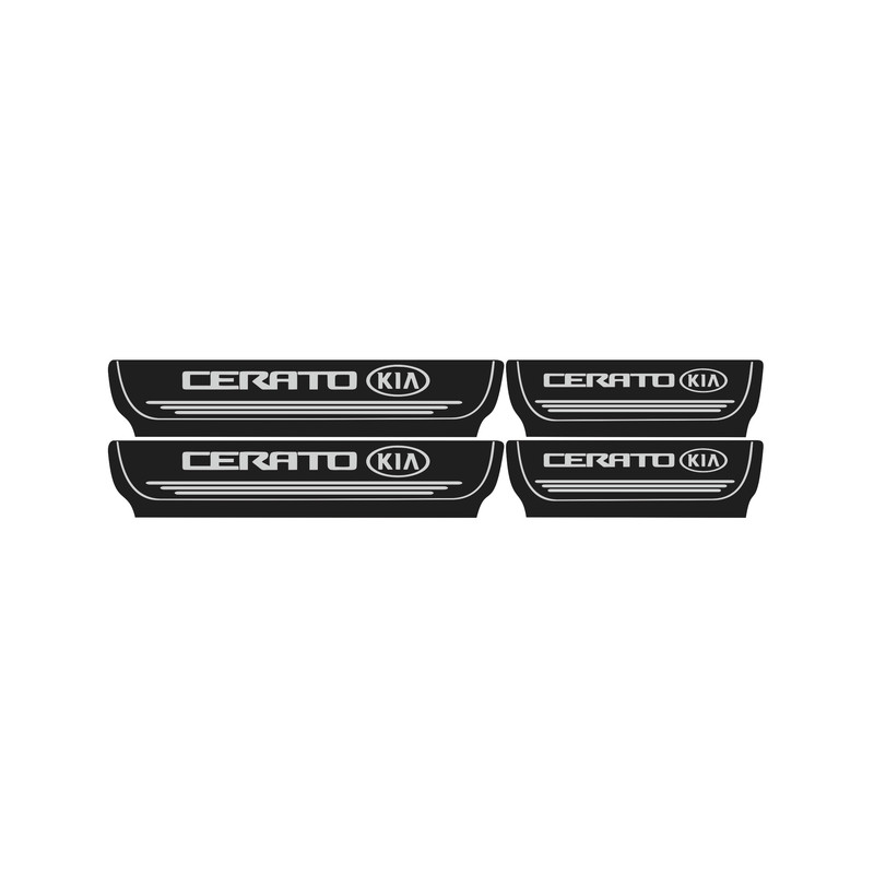 برچسب پارکابی خودرو لیزارد مدل kia-serato طرح چرم کد LZD-886 مجموعه ۴ عددی
