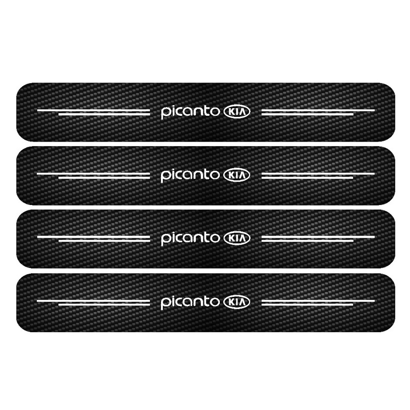 برچسب بدنه خودرو مهدیار طرح پارکابی کربن کد SP156 مناسب برای کیا پیکانتو بسته 4 عددی