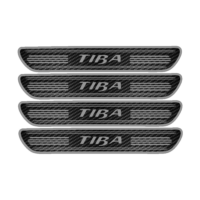 برچسب بدنه خودرو مهدیار مدل کربن کد sp126 مناسب برای تیبا بسته 4 عددی