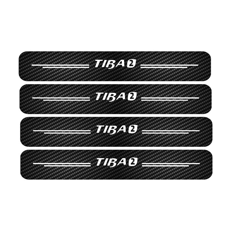 برچسب بدنه خودرو مهدیار طرح  پارکابی کربن کد SP148 مناسب برای تیبا 2 بسته 4 عددی