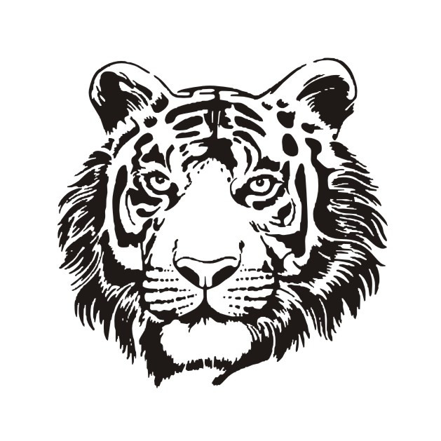 برچسب بدنه خودرو لیزارد مدل فانتزی طرح Tiger کد LZD-797
