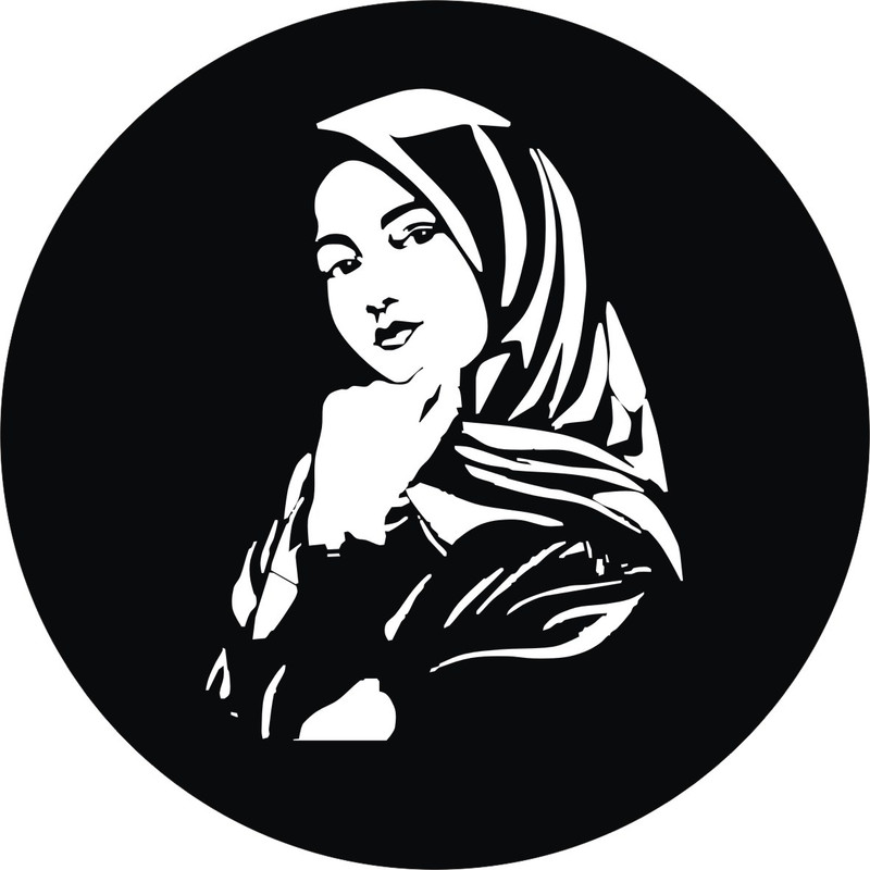برچسب بدنه خودرو لیزارد مدل چهره طرح بانوی ایرانی کد LZD-157
